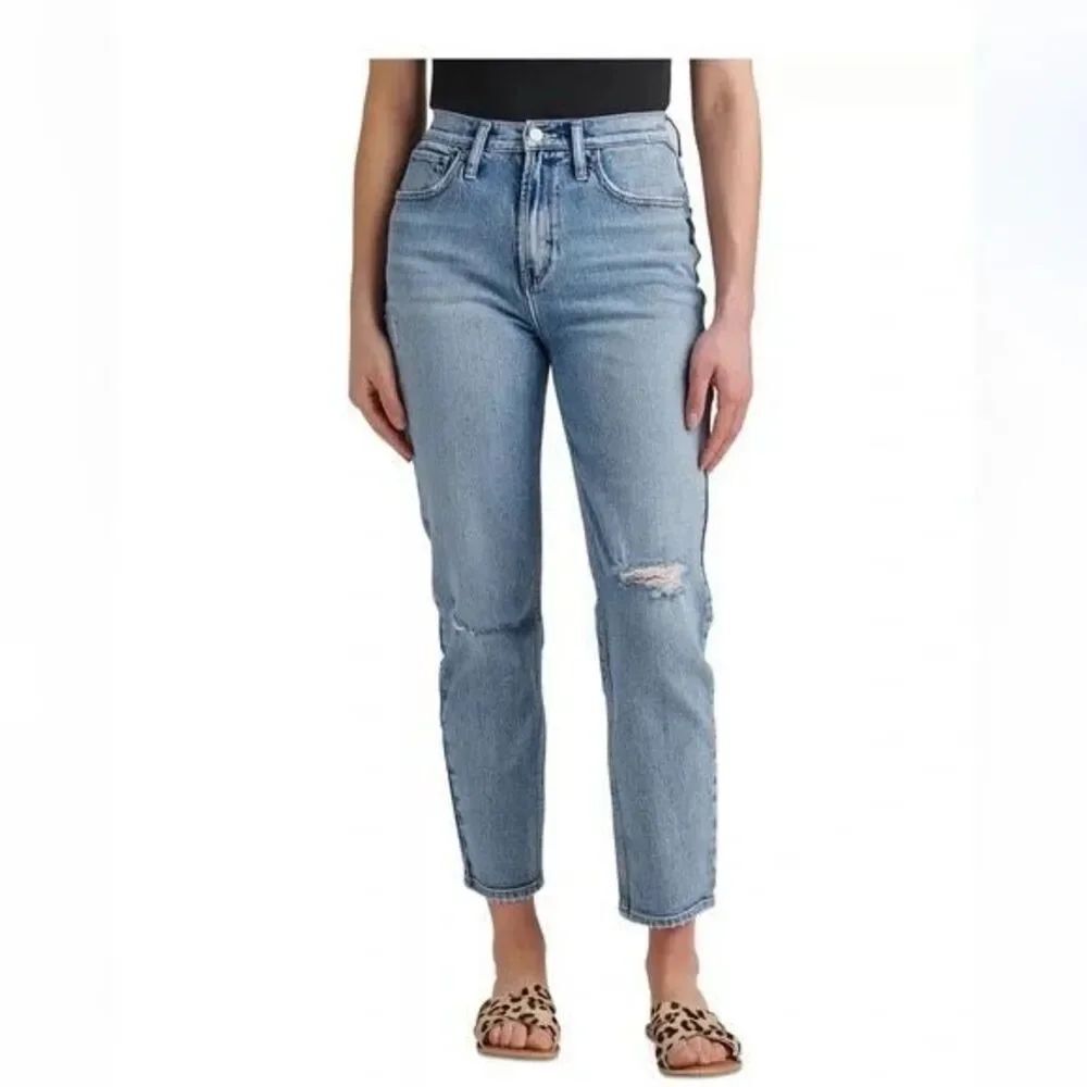 Silver Jeans Co. Highly Desirable High Rise Straight Leg Jeans Light Indigo 24W